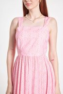 Pink Dress with Straps with Back Tie Detail