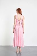 Pink Dress with Straps with Back Tie Detail