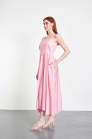 Pink Dress with Straps with Back Tie Detail