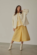 Textured Ecru Jacket with Pocket Details