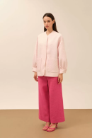 Textured Pink Jacket with Pocket Detail
