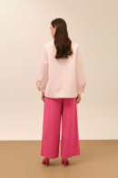 Textured Pink Jacket with Pocket Detail