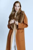 Double Faced Sheepskin Taba/beige Cashmere Coat