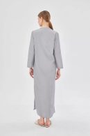 Gray Dress with Tassel Detail
