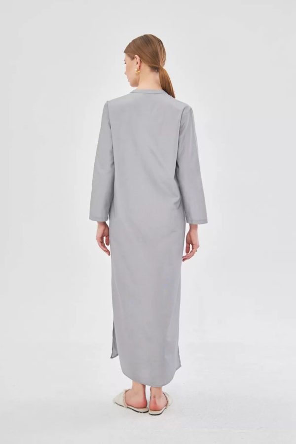 Gray Dress with Tassel Detail - Image 4