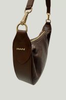 Leather Baguette Bag Brown