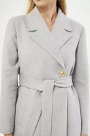 Stitch Detailed Cashmere Gray Women’s Coat