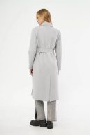 Stitch Detailed Cashmere Gray Women’s Coat