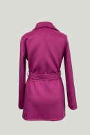 Hand Sewn Fuchsia Short Cashmere Coat