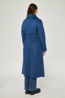 Hand Sewn Cashmere Coat Navy Blue