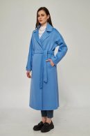 Hand Sewn Cashmere Coat Blue