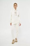 Hooded Women’s White Tracksuit Set