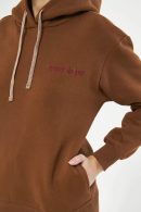 Hooded Women’s Brown Tracksuit Set