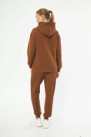 Hooded Women’s Brown Tracksuit Set