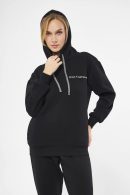 Hooded Women’s Black Tracksuit Set