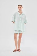 Mint Green Shirt-Shorts Set