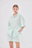 Mint Green Shirt-Shorts Set