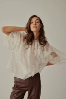 Jacquard Beige Women’s Blouse