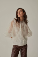 Jacquard Beige Women’s Blouse