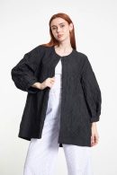 Oversized Black Jacket with Open Front