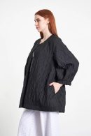 Oversized Black Jacket with Open Front