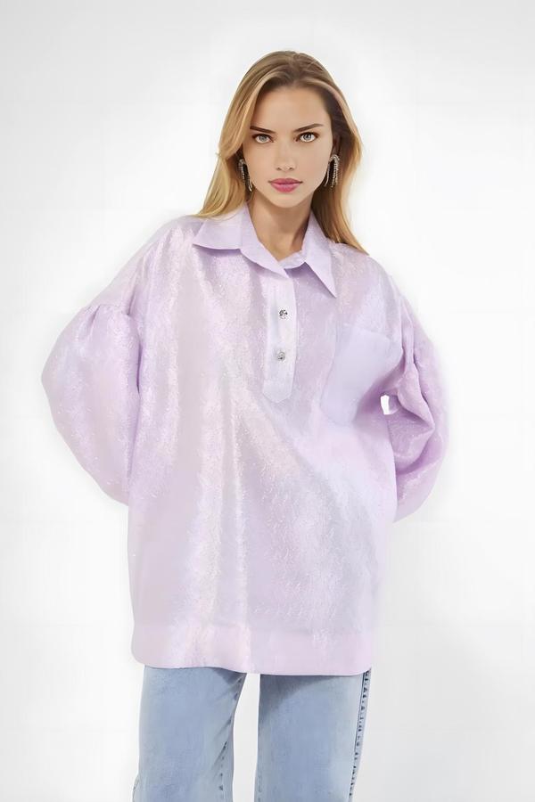 Jacquard Lilac Women’s Shirt