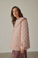 Baby Collar Pink Quilted Jacket