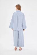 Light Blue Linen Shirt-Pants Set