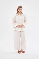 Ecru Linen Shirt-Pants Set