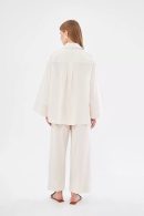 Ecru Linen Shirt-Pants Set