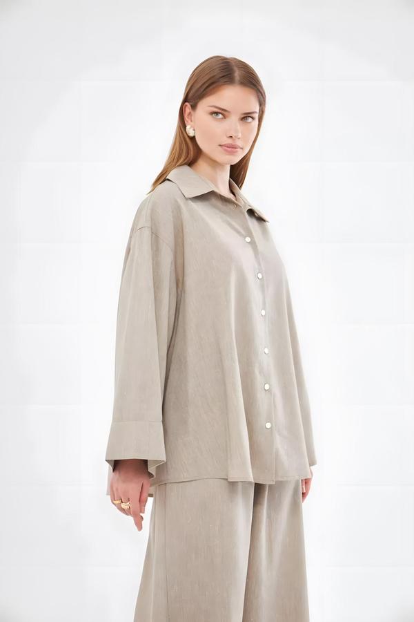 Mink Linen Shirt-Pants Set - Image 5