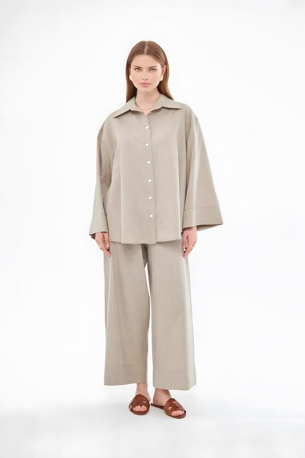 Mink Linen Shirt-Pants Set