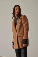 Oversized Wool Blazer Camel Jacket