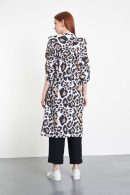 Leopard Print Raincoat with Drawstring Detail