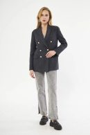 Women’s Blazer Anthracite Jacket with Button Detail