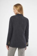 Women’s Blazer Anthracite Jacket with Button Detail