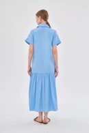 Short Sleeve Blue Shirt Dress