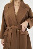 Men’s Collar Oversized Camel Women’s Coat