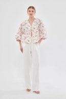 Floral Short Kimono with Tie Front