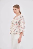 Floral Short Kimono with Tie Front