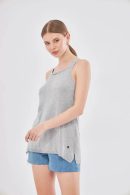 Backless Gray Knitwear Bustier