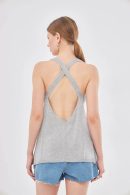 Backless Gray Knitwear Bustier