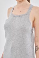 Backless Gray Knitwear Bustier