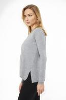 V-Neck Women’s Long Sweater Gray Sweater